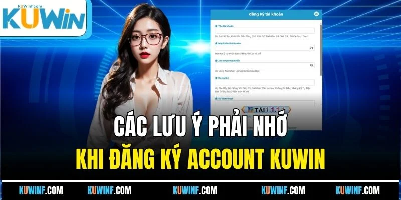 Các lưu ý phải nhớ khi đăng ký account KUWIN